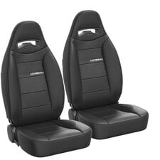 Corbeau Moab Reclining Front Seat Pair for 76-18 Jeep CJ-5, CJ-7, CJ-8 Scrambler, Wrangler YJ, TJ, JK & Unlimited