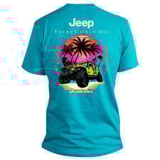 Jeep Merchandise Men's Jeep Wave USA T-Shirt in Heather Grey