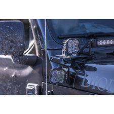 Diode Dynamics Cowl Mounted SS3 LED Light Kit for 18-21 Jeep Wrangler JL & Gladiator JT