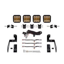Diode Dynamics DD7273 SS5 4-Pod CrossLink Grille Lightbar Kit Pro Yellow Combo for 07-18 Jeep Wrangler JK