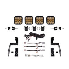 Diode Dynamics DD7230 SS5 4-Pod CrossLink Grille Lightbar Kit Sport Yellow Combo for 07-18 Jeep Wrangler JK