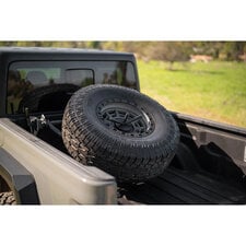 DV8 Offroad TCGL-03 Adjustable In-Bed Spare Tire Carrier for 20-25 Jeep Gladiator JT