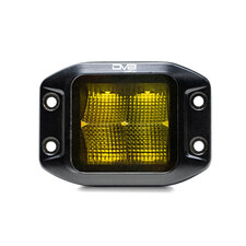 DV8 Offroad BE3FMW40W-A 3" Elite Series Amber LED Flush Mount Pod Light- Flood Beam Pattern