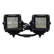 Go Rhino Dual 3x3 Cube Light Hood Hinge Mounts for 18-20 Jeep Wrangler JL Unlimited & Gladiator JT
