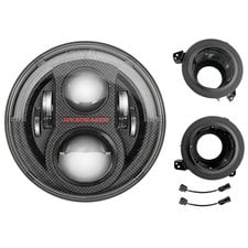 J.W. Speaker Model 8700 Evolution J2 Series 7" LED Headlight Pair with Mounting Kit for 18-20 Jeep Wrangler JL & Gladiator JT