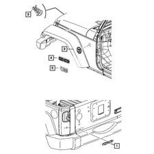 Mopar 68328052AB Front Fender "1941" Badge for 16-17 Jeep Wranger JK