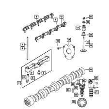 Mopar 53022372AA Engine Camshaft for 09-23 Jeep Grand Cherokee WK,WK2, & L & 09-10 Commander XK with 5.7L V8- Gas Engine