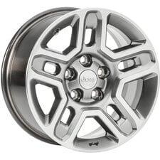 Mopar 77072494AB Slotted Off-Road Wheel in Satin Carbon Finish for 07-25 Jeep Wrangler JL, JK & Gladiator JT