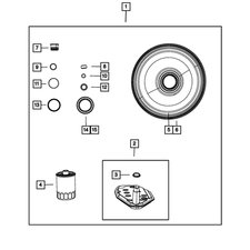 Mopar 05013470AE Transmission Oil Sump Filter Kit for 01-13 Jeep Grand Cherokee WJ, WK, WK2, Commander XK & Liberty KJ