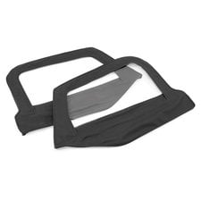MasterTop Replacement Upper Door Pair in MasterTwill for 97-06 Jeep Wrangler TJ with Half Steel Doors