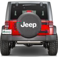 Quadratec Jeep Licensed Tire Cover for 55-18 Jeep CJ, Wrangler YJ & JK