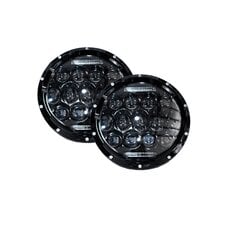 Race Sport Lighting Blacked Out Face 7in LED Projector Conversion Kit (13x5W) for 76-18 Jeep CJ-7, Wrangler TJ & JK