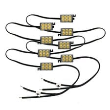 Race Sport Lighting RS-4P-LEDBED 8-POD LED Complete Bed Rail Pod Lighting Kit for 20-25 Jeep Gladiator JT