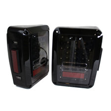 Race Sport Lighting RSJ10SLT Blackout LED Tail Lights for 07-18 Jeep Wrangler JK