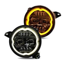 Race Sport Lighting RS9RGBW RGBW Chasing Headlight Kit for 18-25 Jeep Wrangler JL & Gladiator JT