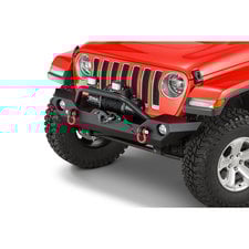 FS-7 Mid-Width Winch Front Bumper For The 2007-2025 Jeep Wrangler JK/JL & Jeep Gladiator JT | High Clearance | Bull Bar | 20" Light Bar Mount | Accepts Multiple Size Winches | DV8 Offroad