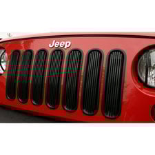 Rugged Ridge 11401.30 Billet Grille Inserts in Black for 07-18 Jeep Wrangler JK