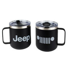 Jeep Merchandise Jeep Logo Powder Coated Camper Mug 