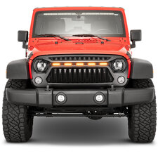 TACTIK Reef Shark Grille with LED Running Lights for 07-18 Jeep Wrangler JK