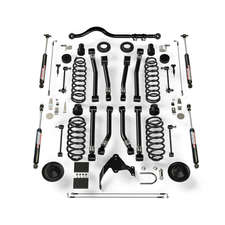 Teraflex 1451403 4â Suspension Lift System w/ 8 Alpine Flexarms, Track Bar, & 9550 VSS Shocks for 07-18 Jeep Wrangler JK 2 Door