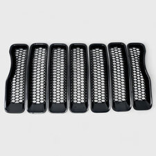 Trim Illusion ABS6522BLK Delete Grille Overlay in Gloss Black for 18-23 Jeep Wrangler JL