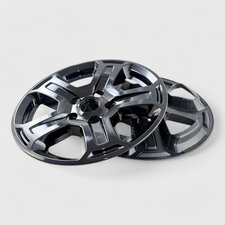 Trim Illusion WSK706-17BLK 10 PCS Gloss Black Snap-on Wheel Skin Set for 18-23 Jeep Wrangler JL