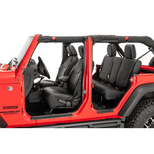Tru-Fit Eco Leather Front & Rear Seat Covers for 13-18 Jeep Wrangler JK Unlimited 4-Door