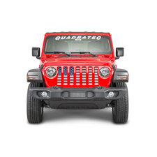 JEYODA 7PCS Front Grille Grill Mesh Frame Trim Cover Sticker Car Styling Fit for Jeep Wrangler 2007-2017 red