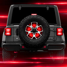 XKGLOW XK041019 5th Wheel Light with Sequential LED Light for 96-25 Jeep Wrangler TJ, JK, & JL