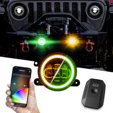 XKGLOW LED Fog Light Kit for 07-25 Jeep Wrangler JK, JL, & Gladiator JT