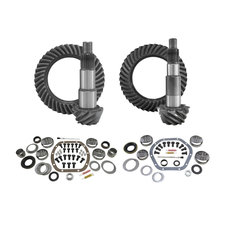 Yukon Gear & Axle Front & Rear Ring and Pinion with Master Install Kits for Jeep Wrangler JK with Dana 30 Front / Dana 44 Rear