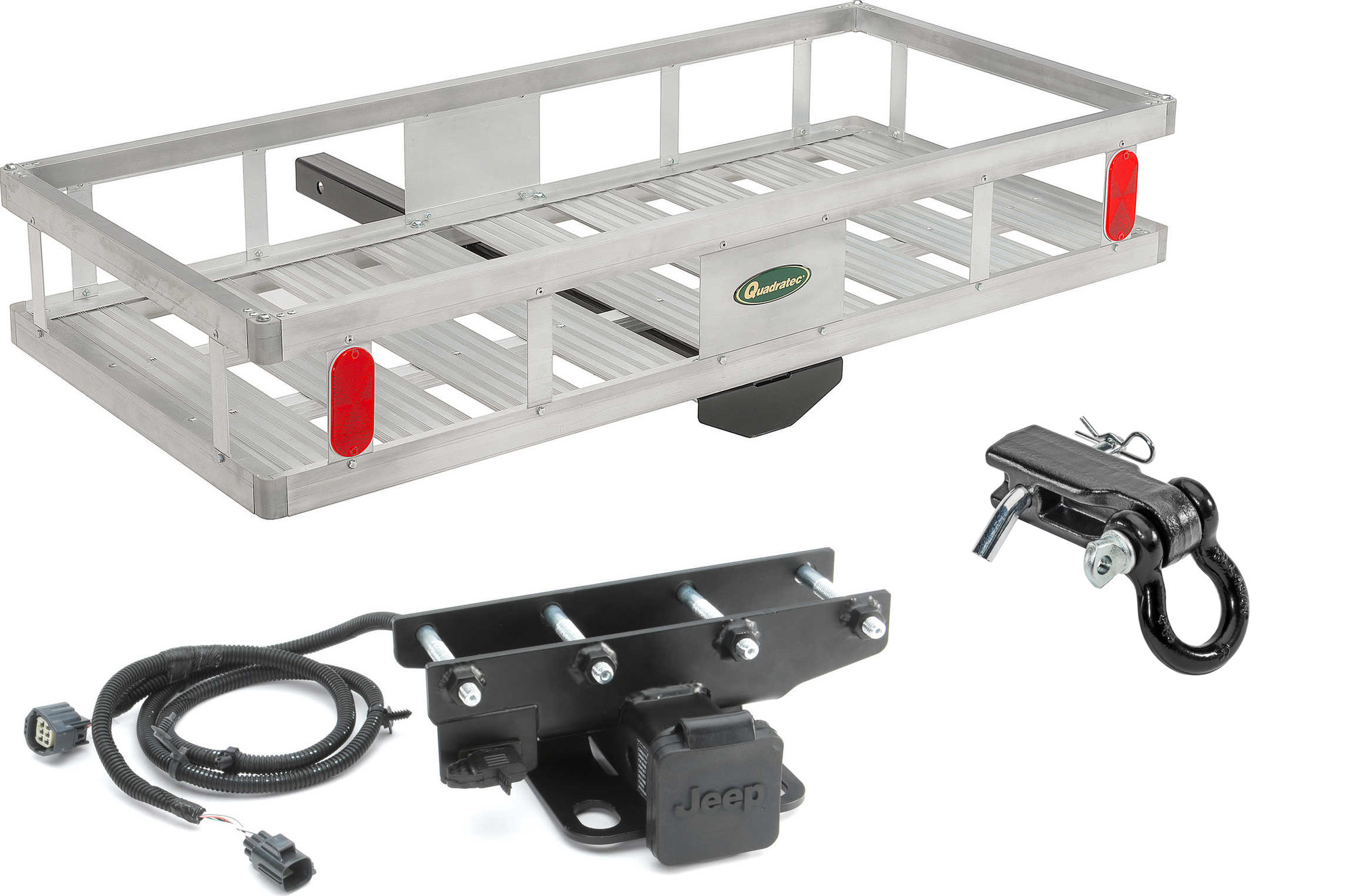 Quadratec Premium 2" Receiver Hitch Kit with Lightweight Aluminum Cargo