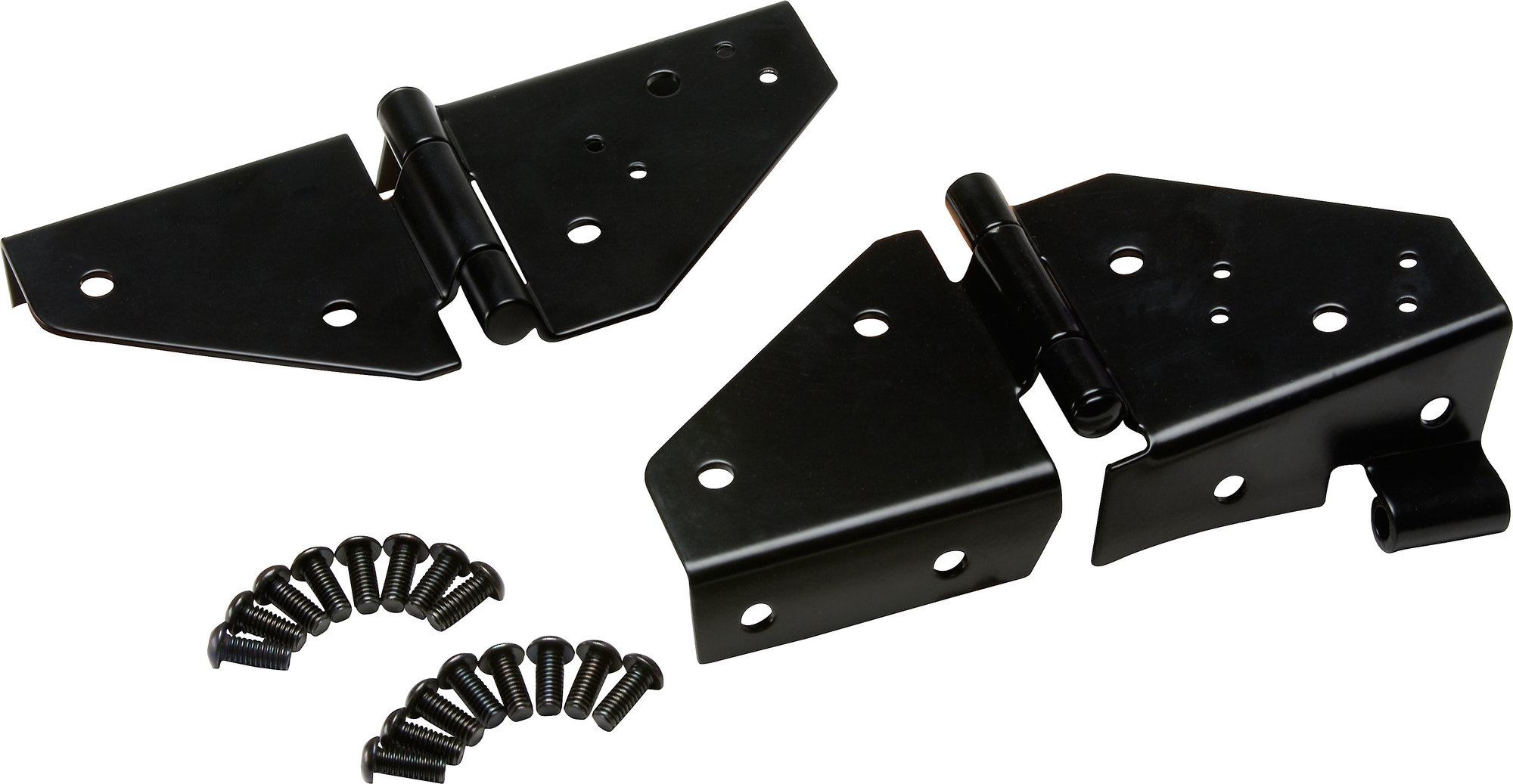 Kentrol Stainless Steel Windshield Hinge Set for 76-95 Jeep CJ & Wrangler YJ  | Quadratec