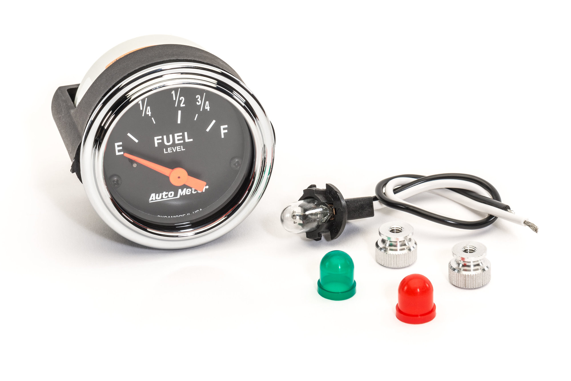 Auto Meter 2515 Traditional Chrome Electric Fuel Level Gauge 