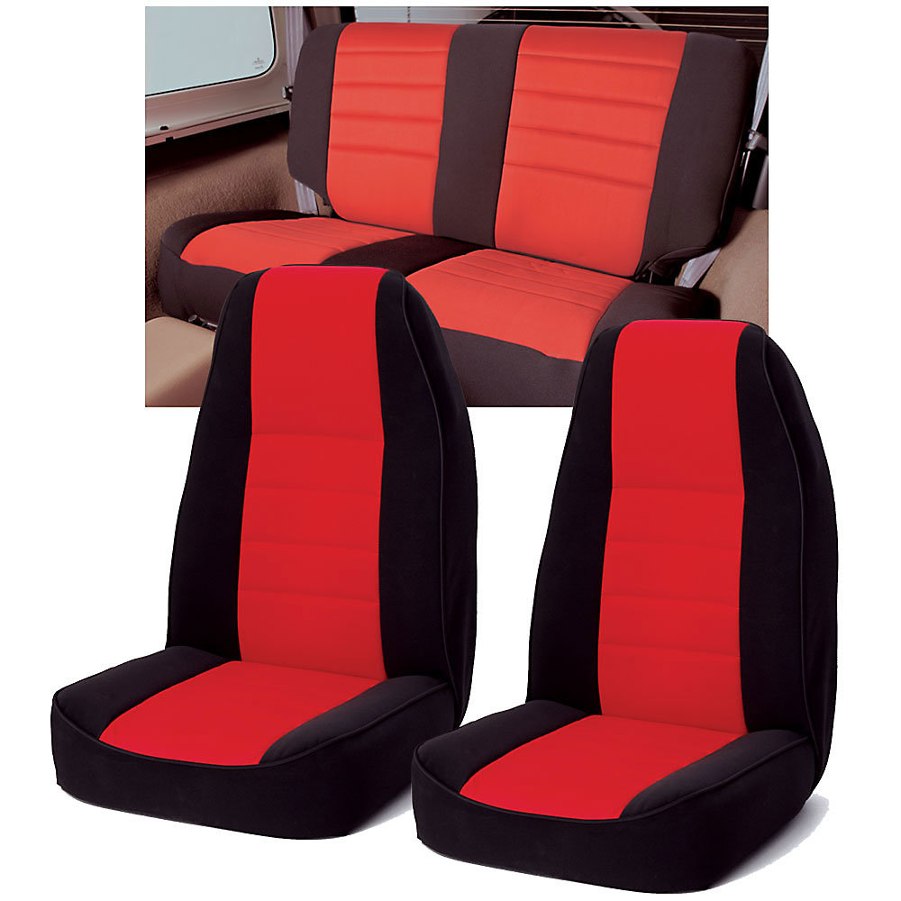 Rugged Ridge Neoprene Custom-Fit Seat Covers Combo for 91-95 Jeep Wrangler  YJ