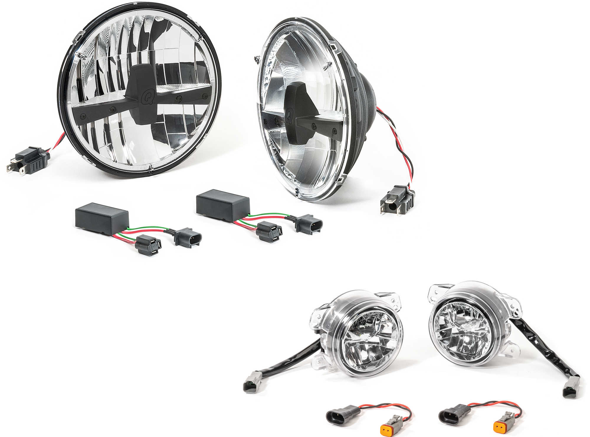 Led headlights online and fog lights