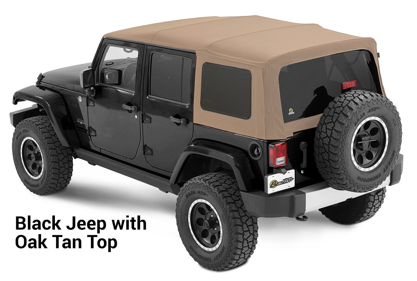 Actualizar 45+ imagen black jeep wrangler with tan soft top