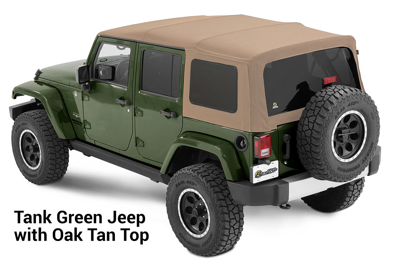 Introducir 38+ imagen green jeep wrangler soft top