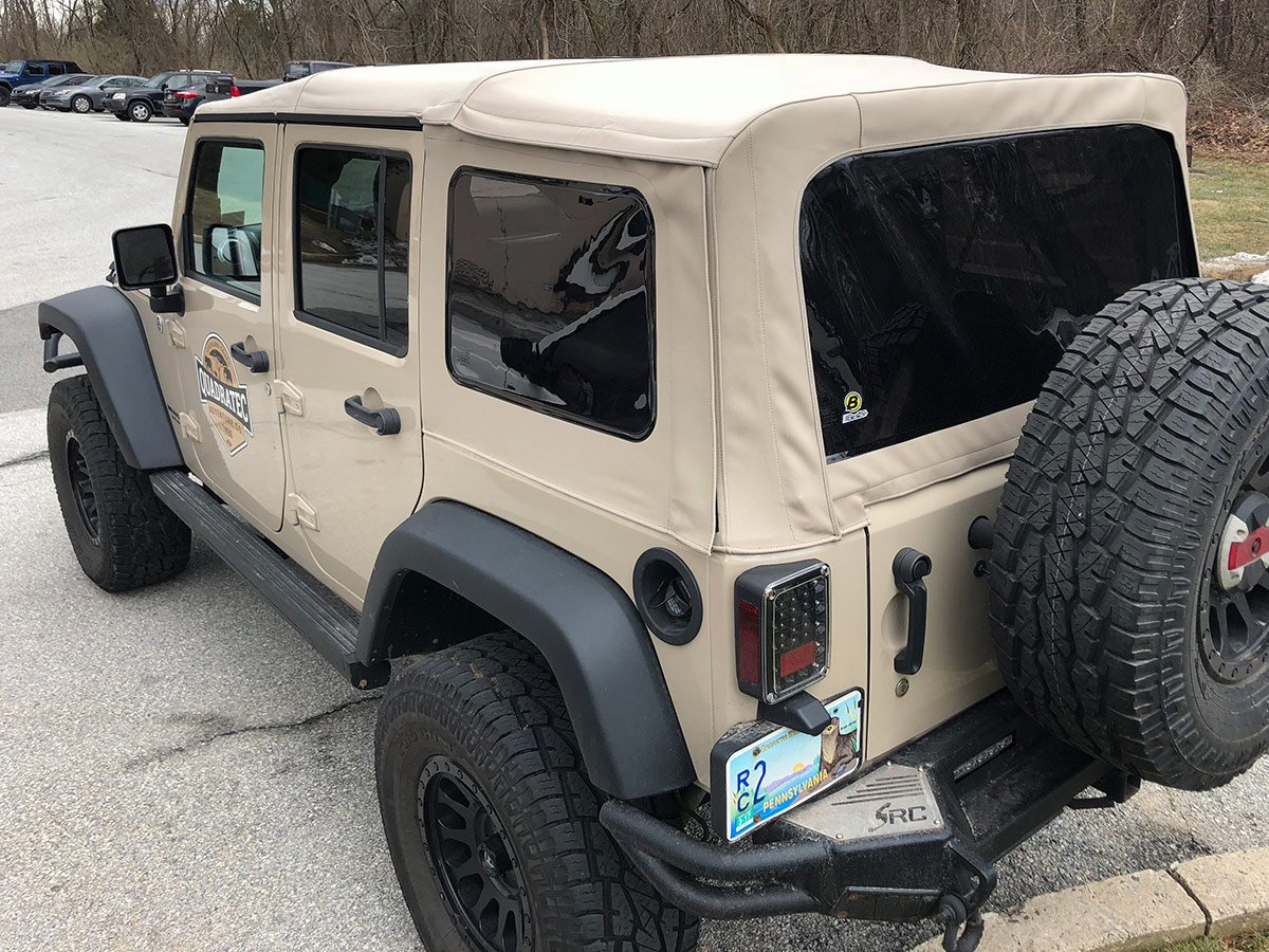 Bache Trektop - Couleur : Black Twill - Jeep Wrangler JL Unlimited (4  portes)