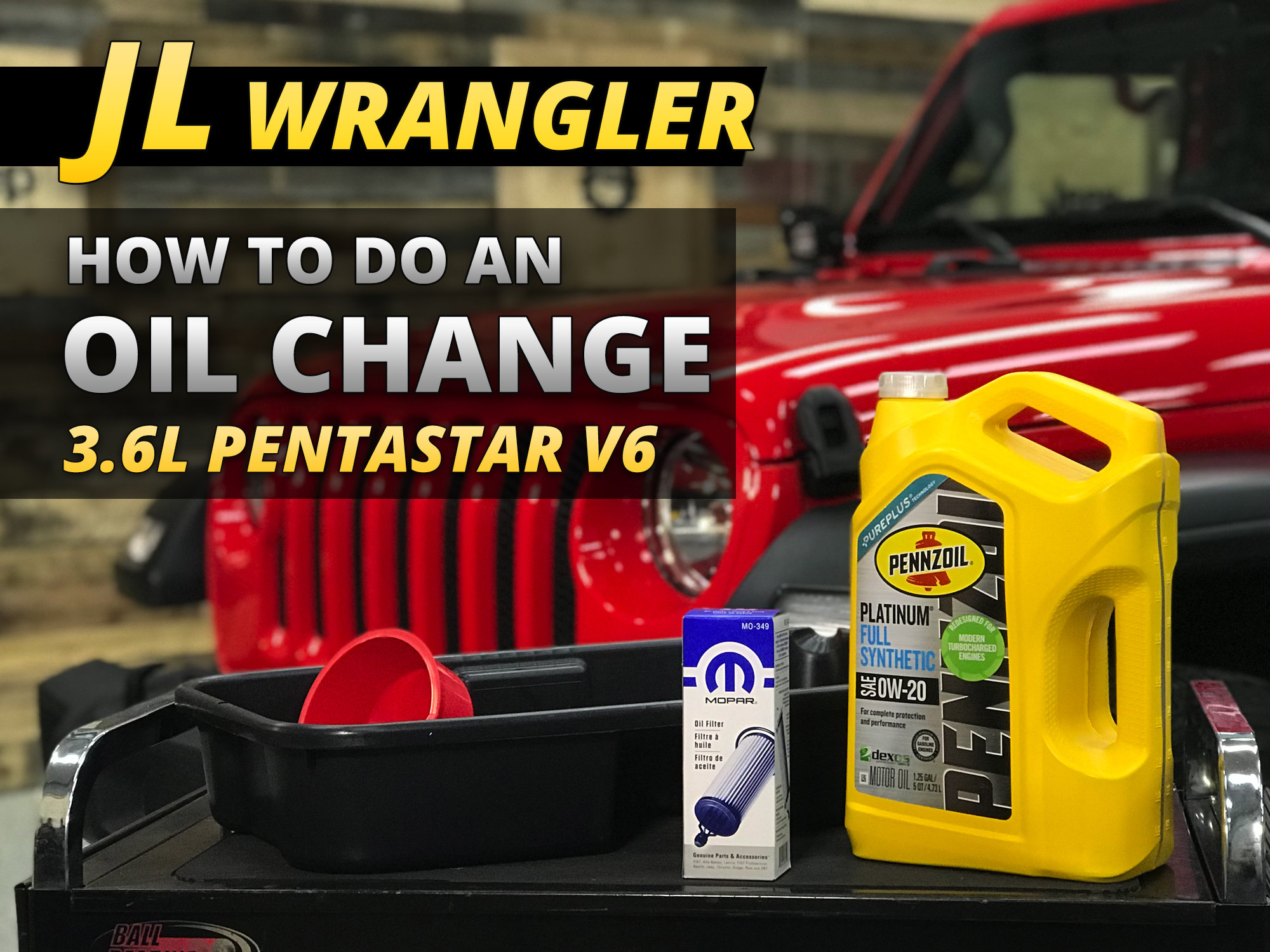 How To Do An Oil Change On A 2018 And Newer Jeep Wrangler JL  Pentastar  V6 | Quadratec