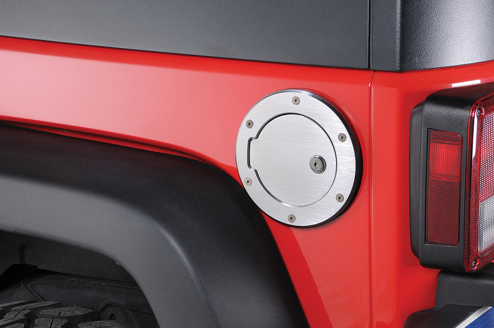 Ami Billet Locking Fuel Door For 07 18 Jeep Wrangler Jk