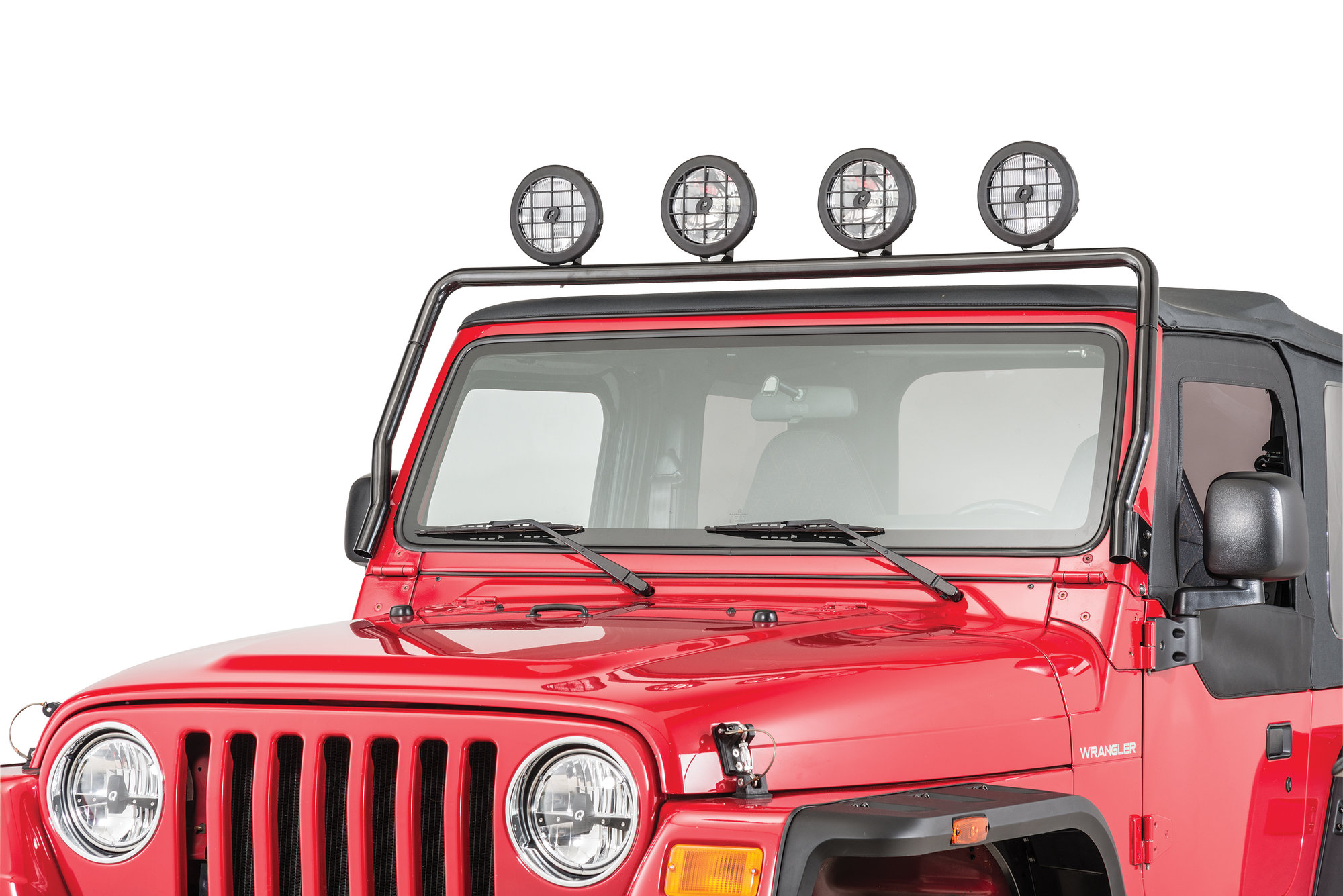 Rugged Ridge  Full Frame Light Bar in Black Powdercoat for 97-06 Jeep  Wrangler TJ & Unlimited | Quadratec