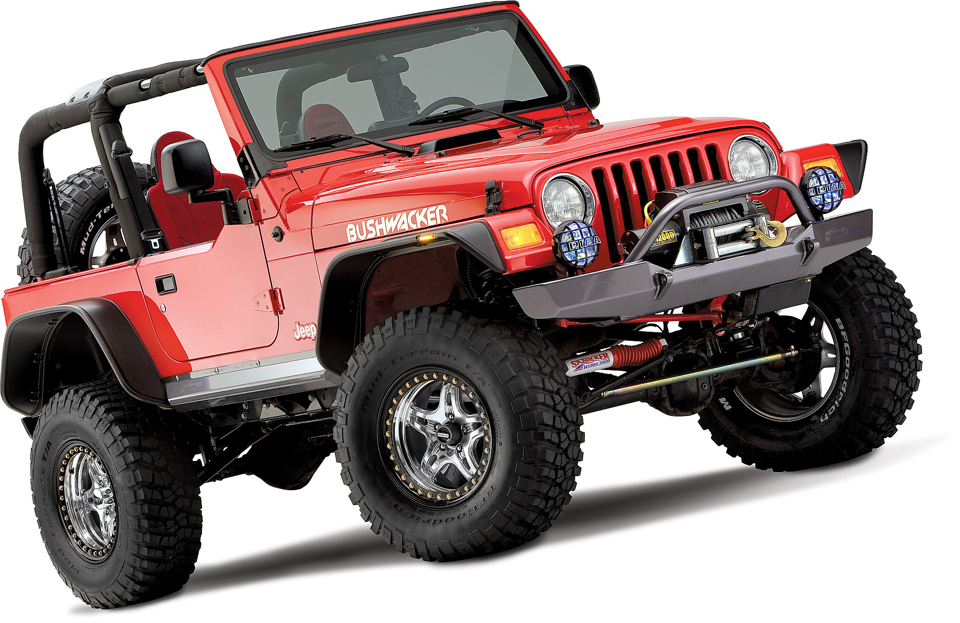 Bushwacker 10920-07 Flat Style Flares for 97-06 Jeep Wrangler TJ | Quadratec