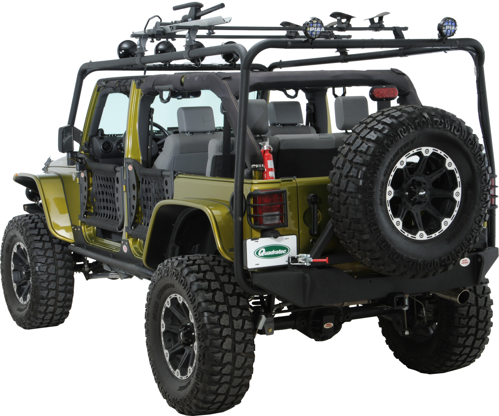 Body Armor JK-6125 4x4 Roof Rack Base Kit for 07-18 Jeep Wrangler JK 2-Door  | Quadratec