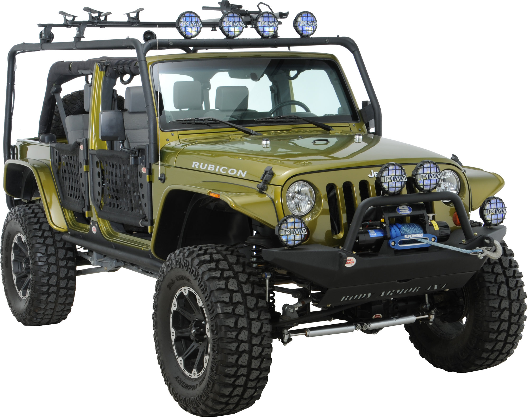 For Jeep Wrangler 07-18 Body Armor 4x4 JK-6125-2 Roof Rack Side & Cross Tubes 