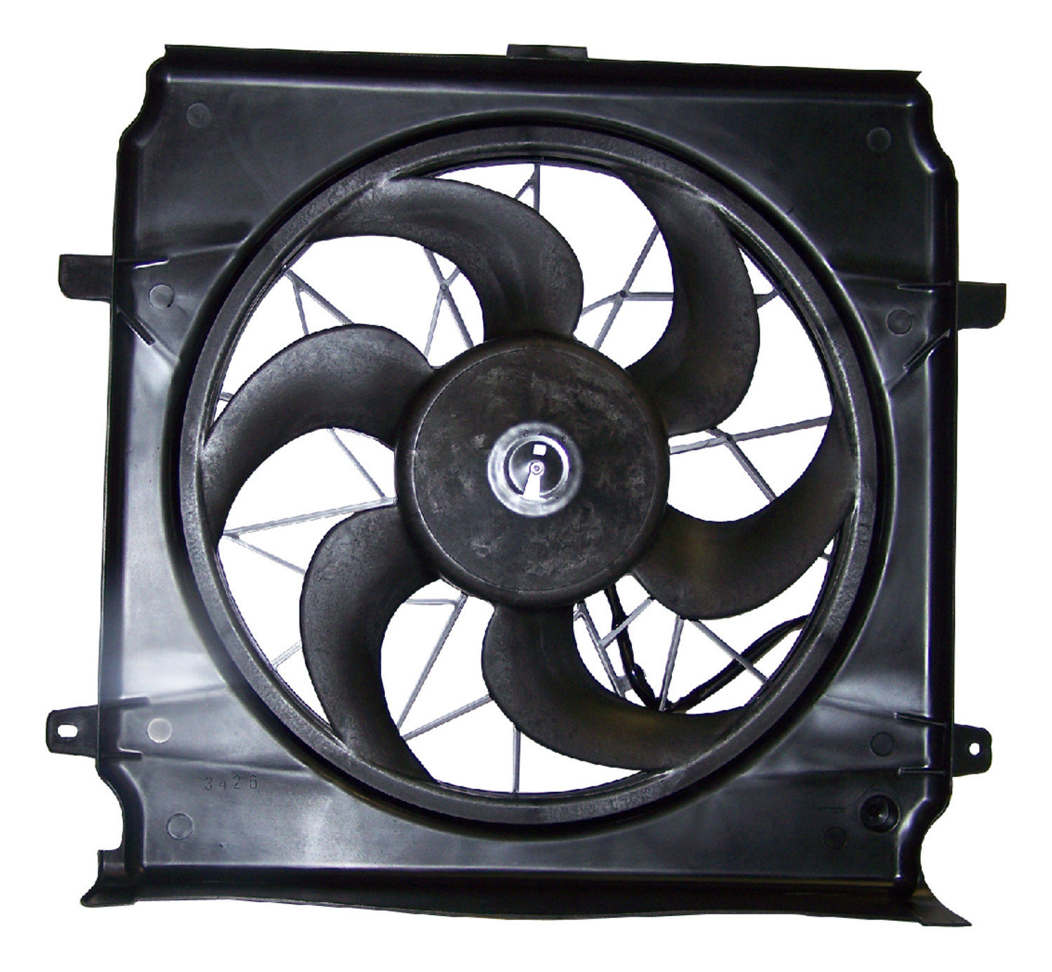 Crown Automotive 55037692AB Radiator Fan Assembly for 04-07 Jeep Liberty KJ  with  Engine without HD Cooling & 2005 Liberty KJ with  Engine |  Quadratec