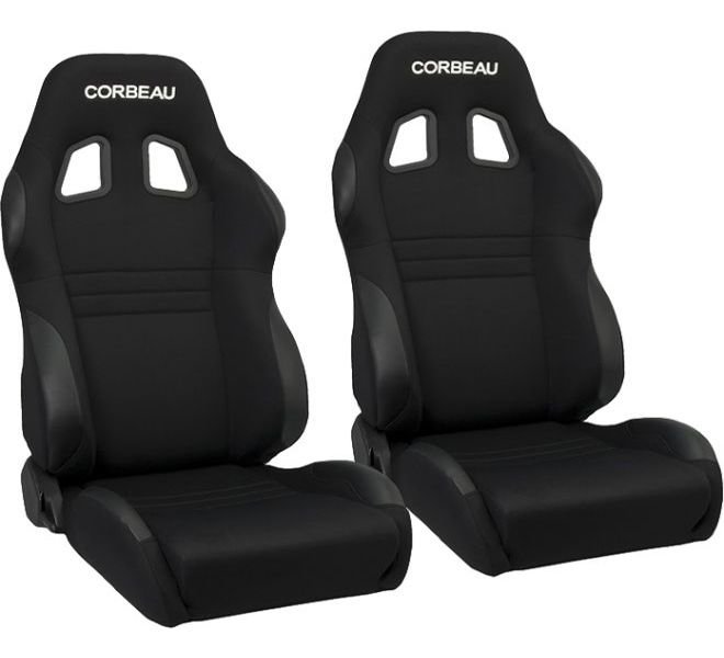 Corbeau A4 Wide Reclining Racing Seat Pair for 7610 Jeep CJ7