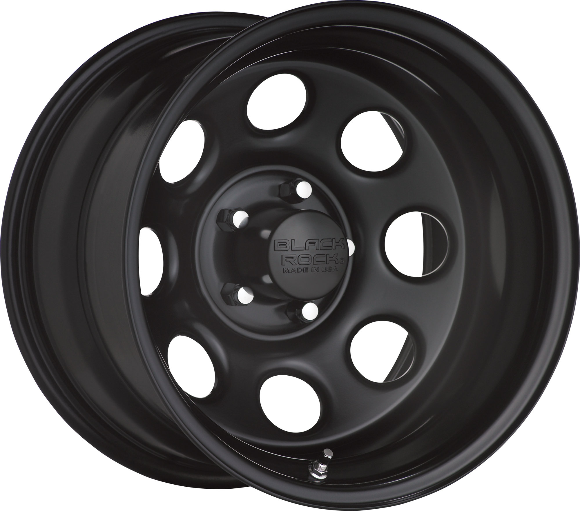 Black Rock Series 997 Type 8 Steel Wheel in Matte Black for Jeep Vehicles  with  Bolt Pattern | Quadratec