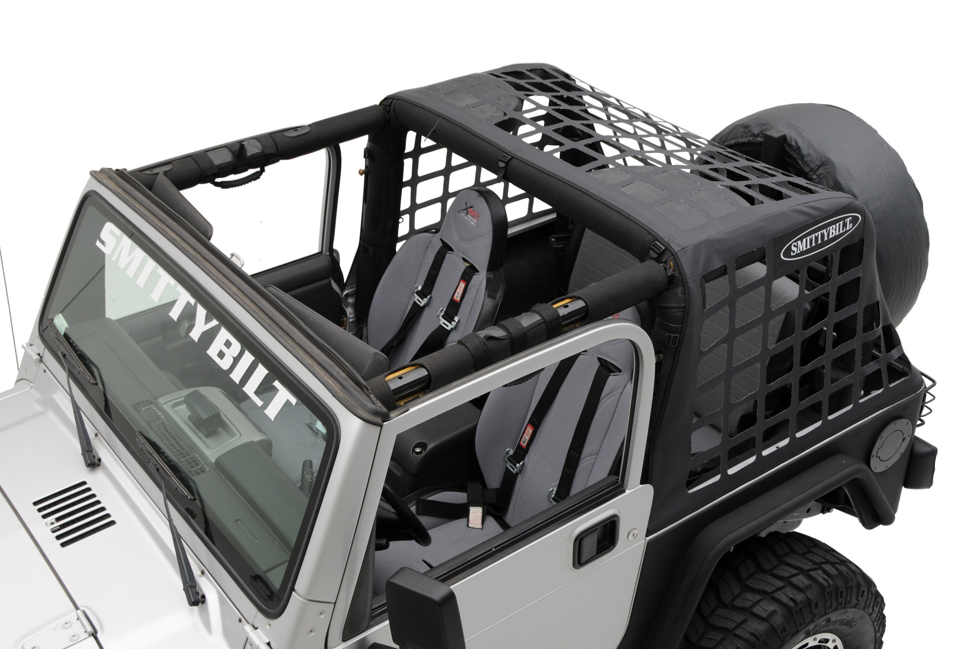 Smittybilt 561035 CRES - Cargo Restraint System in Black for 97-06 Jeep  Wrangler TJ | Quadratec