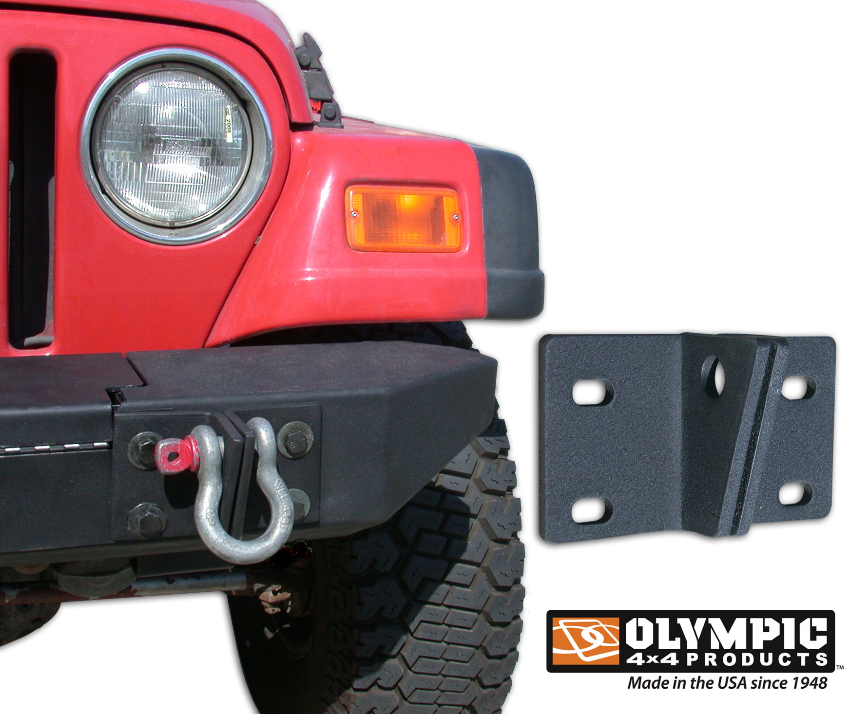 Olympic 4x4 Products 12001 2921 D-Ring Brackets for 07-18 Jeep Wrangler JK  & Wrangler Unlimited JK | Quadratec
